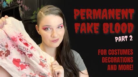 how to make permanent fake blood for clothes|how to make fake blood without corn syrup.